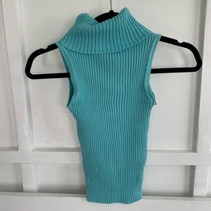 Light Teal Turtleneck Sweater